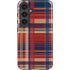 Red and Blue Plaid Galaxy S25 Plus Impact Case